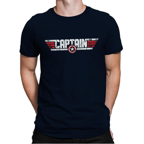 Top Captain - Mens Premium T-Shirts RIPT Apparel Small / Midnight Navy