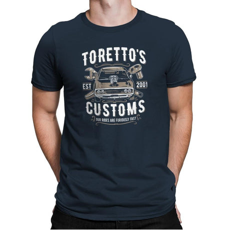Toretto's Customs Exclusive - Mens Premium T-Shirts RIPT Apparel Small / Indigo