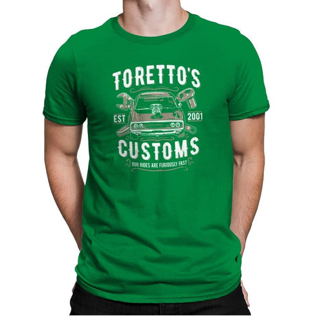 Toretto's Customs Exclusive - Mens Premium T-Shirts RIPT Apparel Small / Kelly Green