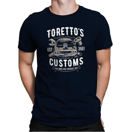Toretto's Customs Exclusive - Mens Premium T-Shirts RIPT Apparel Small / Midnight Navy