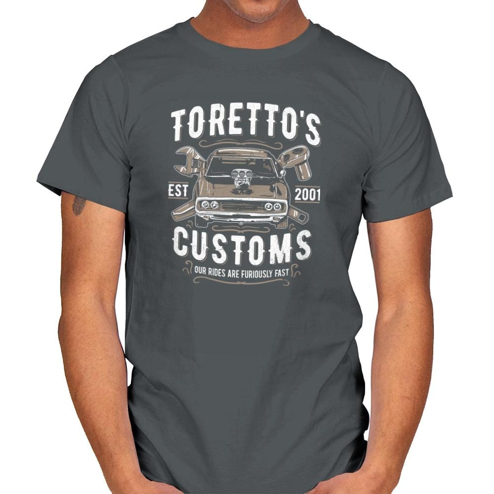 Toretto's Customs Exclusive - Mens T-Shirts RIPT Apparel Small / Charcoal