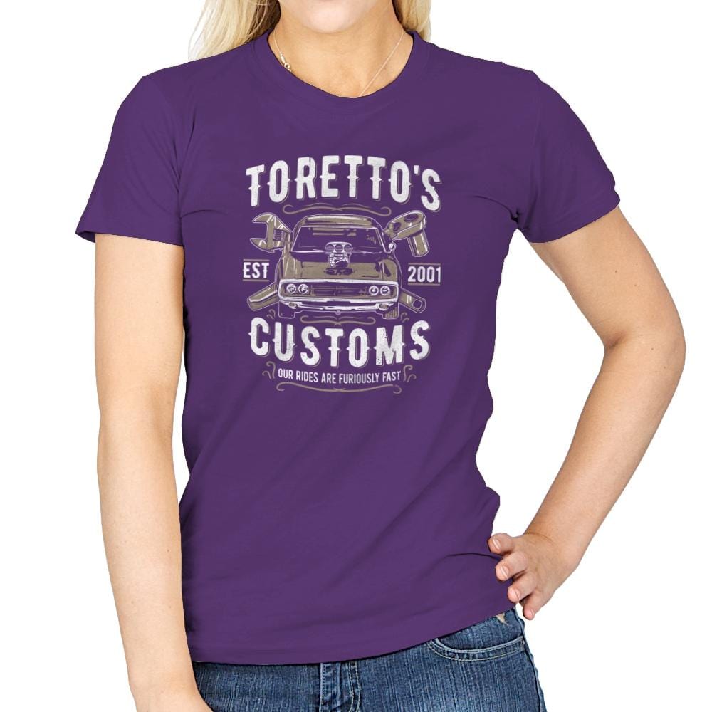 Toretto's Customs Exclusive - Womens T-Shirts RIPT Apparel Small / Purple
