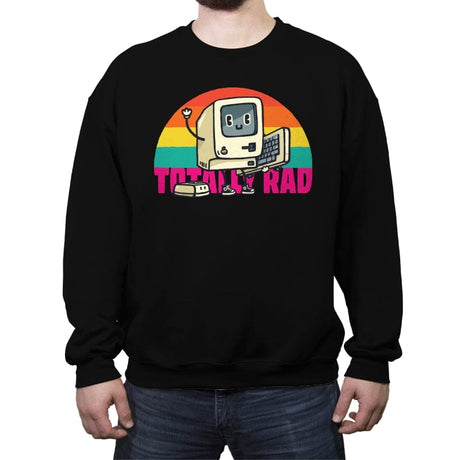 Totally Rad - Crew Neck Sweatshirt Crew Neck Sweatshirt RIPT Apparel Small / Black