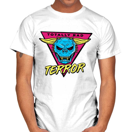 Totally Rad Terror Dog - Mens T-Shirts RIPT Apparel Small / White