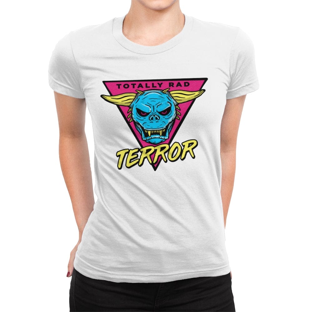 Totally Rad Terror Dog - Womens Premium T-Shirts RIPT Apparel Small / White