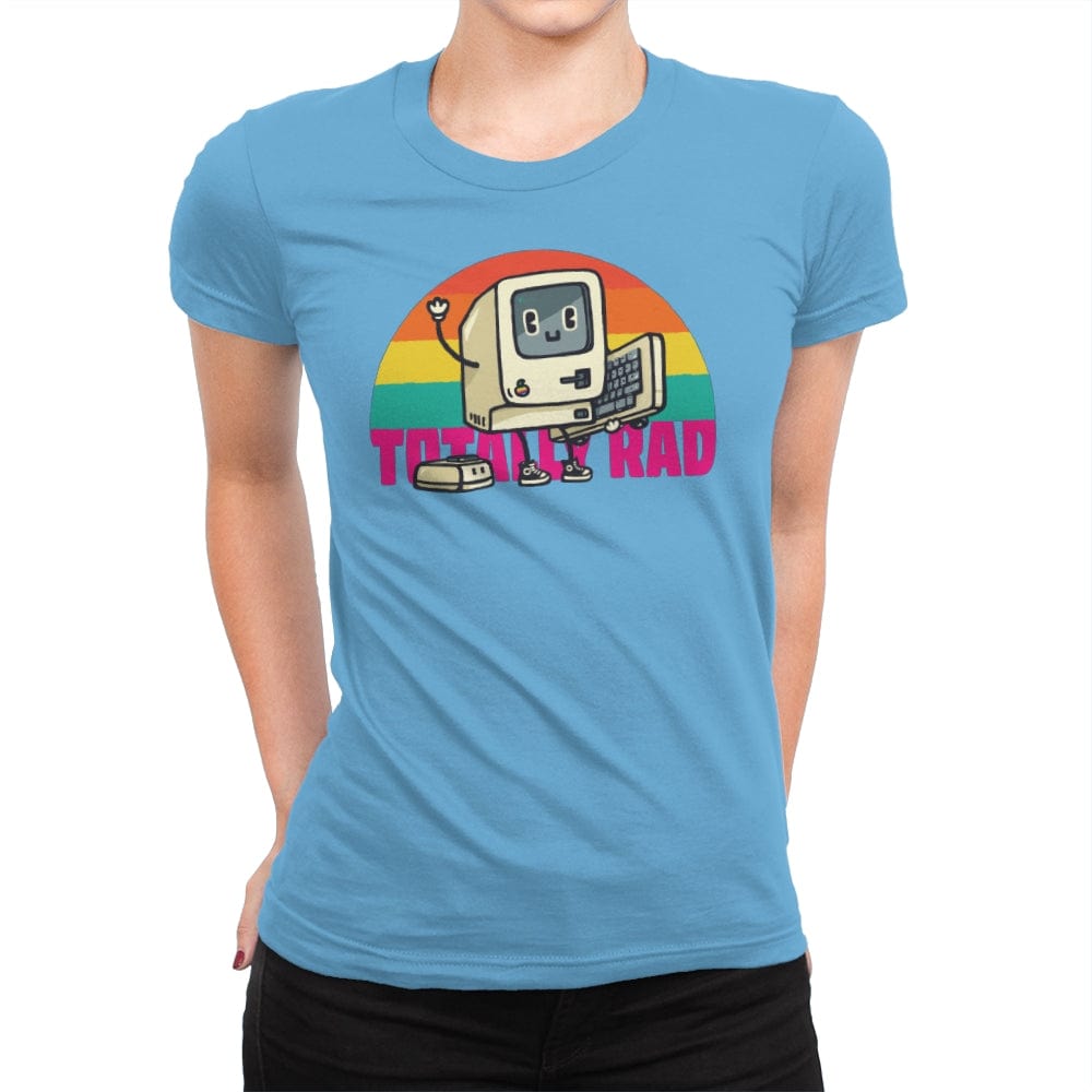 Totally Rad - Womens Premium T-Shirts RIPT Apparel Small / Turquoise