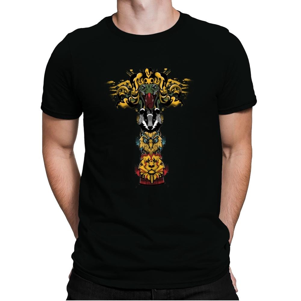 Totem Houses - Mens Premium T-Shirts RIPT Apparel Small / Black