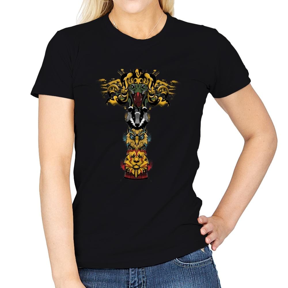 Totem Houses - Womens T-Shirts RIPT Apparel Small / Black