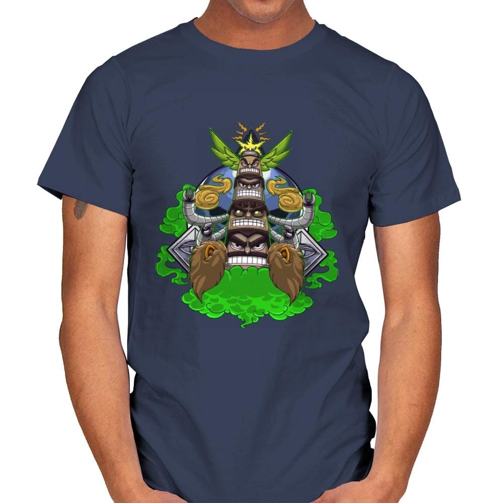 Totem of Sinisters - Mens T-Shirts RIPT Apparel Small / Navy