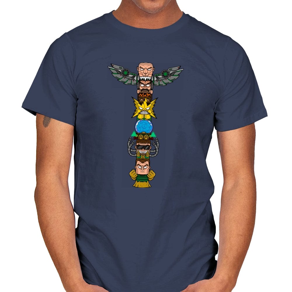 Totem of Villains - Mens T-Shirts RIPT Apparel Small / Navy