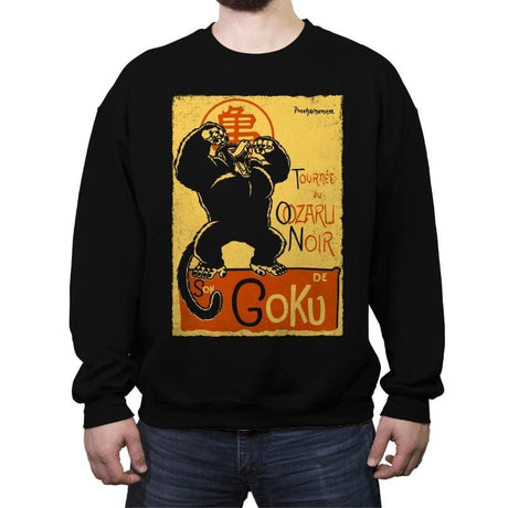 Tournee du Oozaru Noir - Crew Neck Sweatshirt Crew Neck Sweatshirt RIPT Apparel