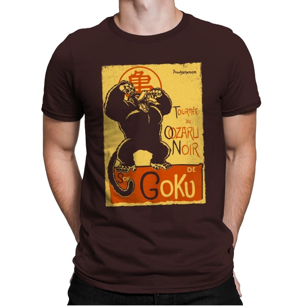 Tournee du Oozaru Noir - Mens Premium T-Shirts RIPT Apparel Small / Dark Chocolate