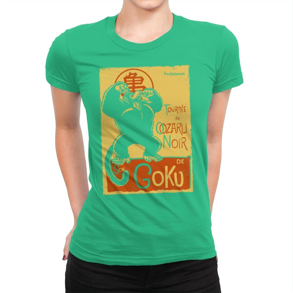 Tournee du Oozaru Noir - Womens Premium T-Shirts RIPT Apparel Small / Kelly Green