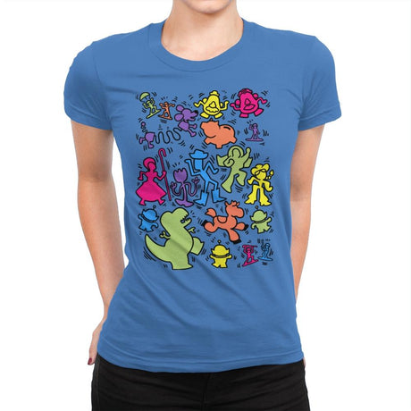 Toy Art - Womens Premium T-Shirts RIPT Apparel Small / Tahiti Blue