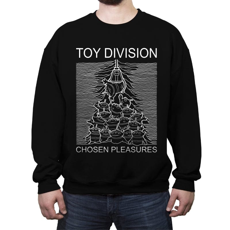Toy Division - Chosen Pleasures - Crew Neck Sweatshirt Crew Neck Sweatshirt RIPT Apparel Small / Black