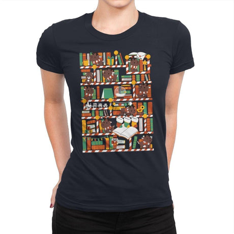 Toy's Library - Womens Premium T-Shirts RIPT Apparel Small / Midnight Navy