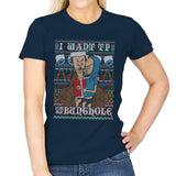 TP For Xmas - Ugly Holiday - Womens T-Shirts RIPT Apparel Small / Navy