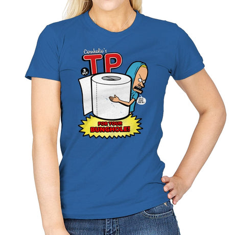 TP for your Bunghole - Womens T-Shirts RIPT Apparel Small / Royal