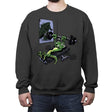 Training for Kaiju - Crew Neck Sweatshirt Crew Neck Sweatshirt RIPT Apparel Small / Charcoal