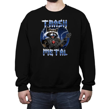 Trash Metal - Crew Neck Sweatshirt Crew Neck Sweatshirt RIPT Apparel Small / Black