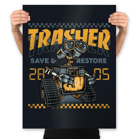 Trasher Save and Restore - Prints Posters RIPT Apparel 18x24 / Black