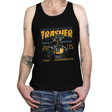 Trasher Save and Restore - Tanktop Tanktop RIPT Apparel X-Small / Black