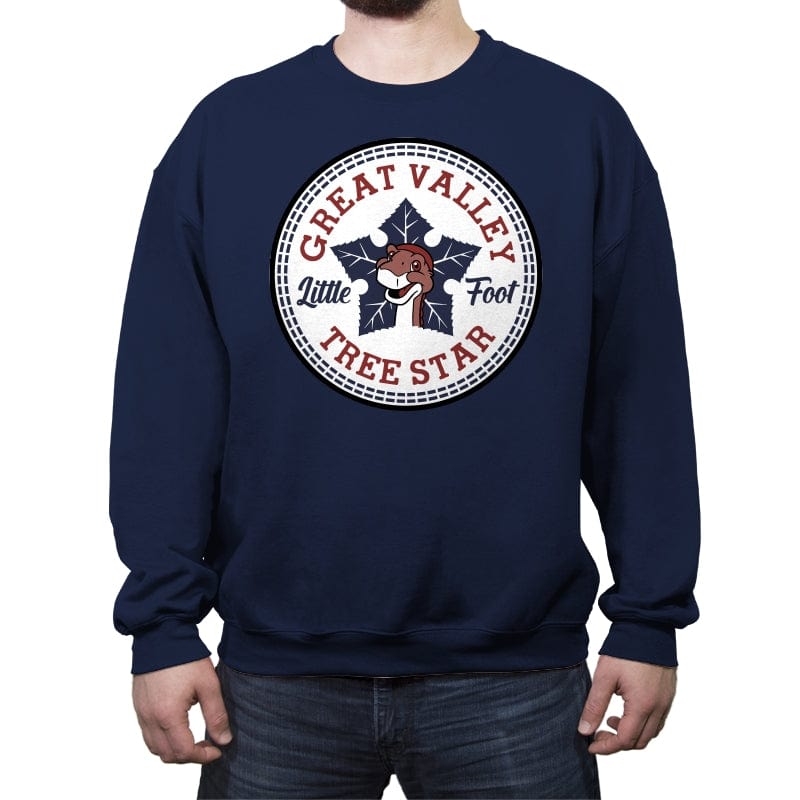 Tree Star! - Crew Neck Sweatshirt Crew Neck Sweatshirt RIPT Apparel Small / Navy