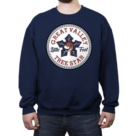 Tree Star! - Crew Neck Sweatshirt Crew Neck Sweatshirt RIPT Apparel Small / Navy