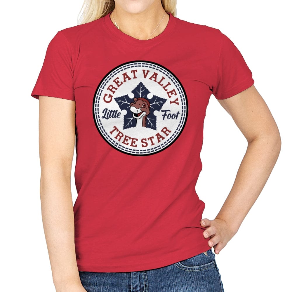 Tree Star! - Womens T-Shirts RIPT Apparel Small / Red