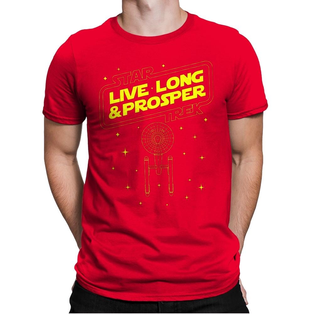 Trek Wars - Mens Premium T-Shirts RIPT Apparel Small / Red