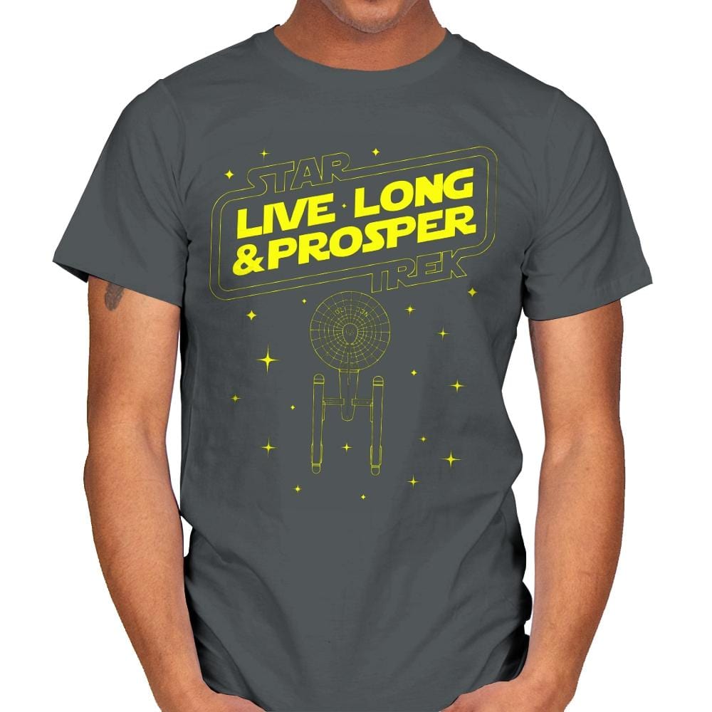 Trek Wars - Mens T-Shirts RIPT Apparel Small / Charcoal