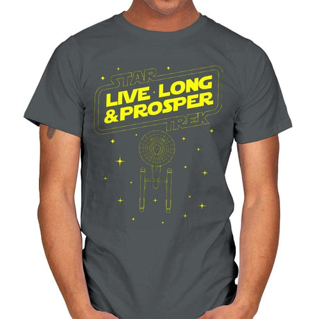 Trek Wars - Mens T-Shirts RIPT Apparel Small / Charcoal