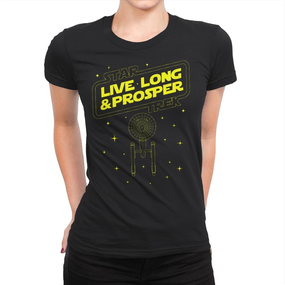 Trek Wars - Womens Premium T-Shirts RIPT Apparel Small / Black