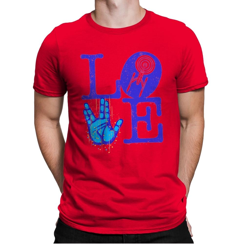 Trekkie Love - Mens Premium T-Shirts RIPT Apparel Small / Red