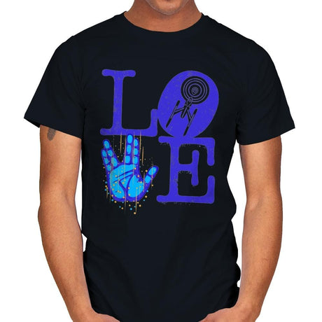 Trekkie Love - Mens T-Shirts RIPT Apparel Small / Black