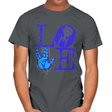 Trekkie Love - Mens T-Shirts RIPT Apparel Small / Charcoal