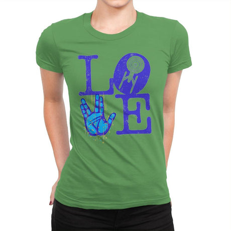 Trekkie Love - Womens Premium T-Shirts RIPT Apparel Small / Kelly
