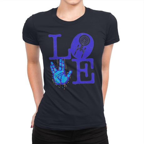 Trekkie Love - Womens Premium T-Shirts RIPT Apparel Small / Midnight Navy