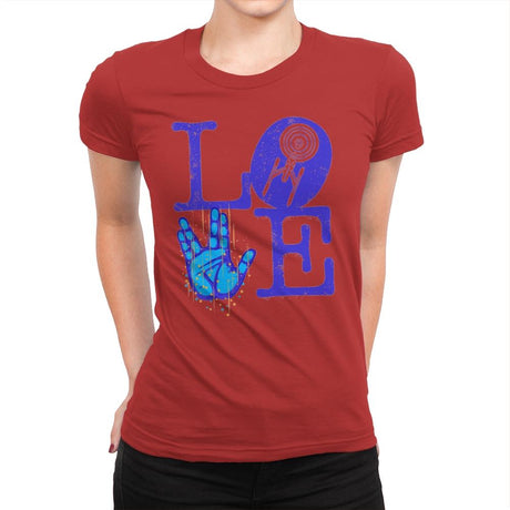 Trekkie Love - Womens Premium T-Shirts RIPT Apparel Small / Red