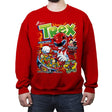 TRex Cereal - Crew Neck Sweatshirt Crew Neck Sweatshirt RIPT Apparel Small / Red