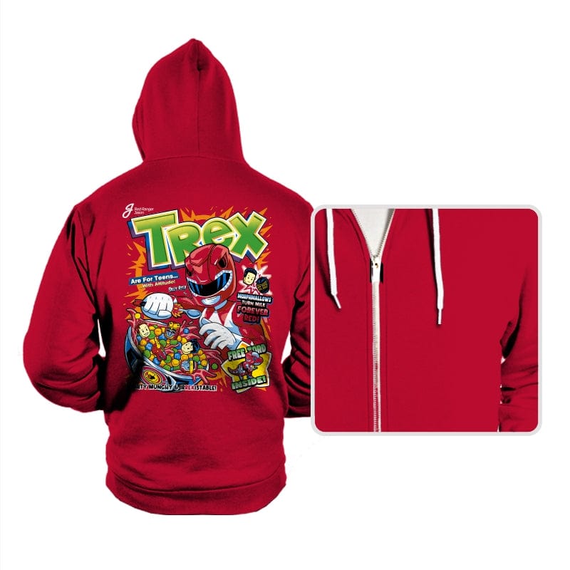 TRex Cereal - Hoodies Hoodies RIPT Apparel Small / Red