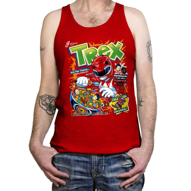 TRex Cereal - Tanktop Tanktop RIPT Apparel X-Small / Red