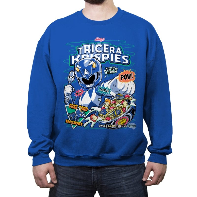 Tricera Krispies - Crew Neck Sweatshirt Crew Neck Sweatshirt RIPT Apparel Small / Royal