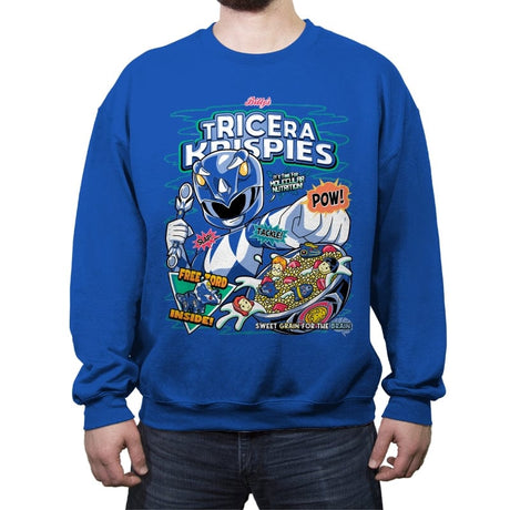 Tricera Krispies - Crew Neck Sweatshirt Crew Neck Sweatshirt RIPT Apparel Small / Royal