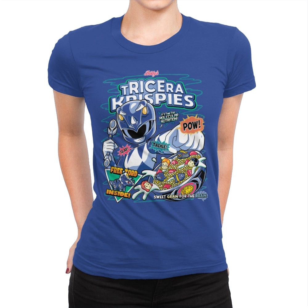 Tricera Krispies - Womens Premium T-Shirts RIPT Apparel Small / Royal