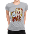 Triple Beagle Portrait - Art Attack - Womens Premium T-Shirts RIPT Apparel Small / Silver