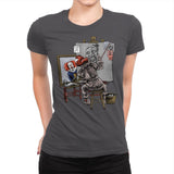 Triple Clown Portrait - Womens Premium T-Shirts RIPT Apparel Small / Heavy Metal