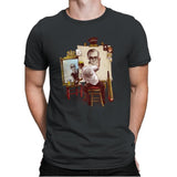 Triple Cornetto Portrait - Art Attack - Mens Premium T-Shirts RIPT Apparel Small / Heavy Metal