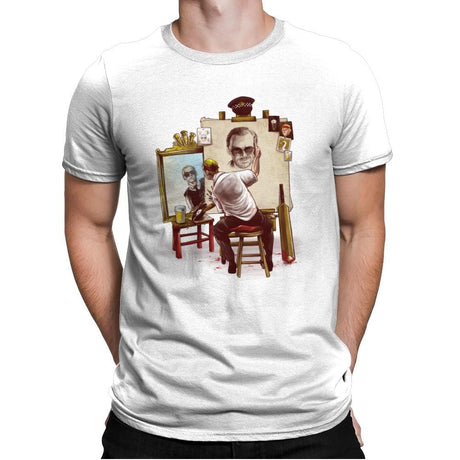 Triple Cornetto Portrait - Art Attack - Mens Premium T-Shirts RIPT Apparel Small / White