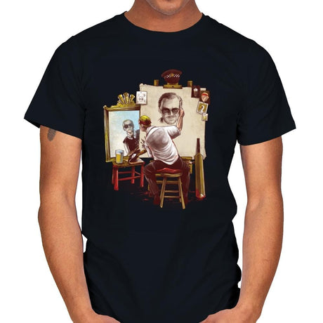 Triple Cornetto Portrait - Art Attack - Mens T-Shirts RIPT Apparel Small / Black